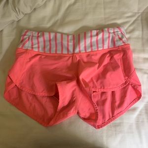pink lululemon shorts